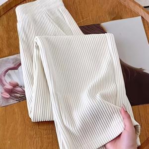 TEMU 플러스 사이즈 - 플러스 사이즈 - 플러스 사이즈 여성용 두꺼운 코듀로이 단색 조거 팬츠, 루즈핏 캐주얼 팬츠, 통근 및 여행을 위한 편안한 롱 트라우저, 레저 또는