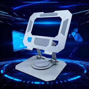 TEMU 조절식 고강도 태블릿 및 iPad 스탠드, 360° 회전 이중 암, 4-in-1 다중 각도 위치 조정(0° - 360°), iPad Pro/Air/Mini, 태블릿, 4.7~16.5인치 스마트폰과 호환 - 휴대용 데스크탑/노트북 스탠드, 사무실용, 태블릿 및 휴대폰용 고정 장치, 견고한 그립감과 안전한 설치를 보장하는 넓고 안정적인 태블릿 스탠드