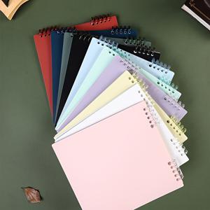 TEMU 새로운 스타일리시 빈티지 정사각형 노트북, 피어싱 없는 필투리 노트북, 격자무늬 뒤집어서 쓰는 필투리 노트북, 분리형 격자무늬 수정용지가 있는 노트북