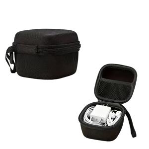 TEMU 헤비듀티 테크 정리 케이스 - 무선 이어버드, 충전기, 케이블, 태블릿 & 스마트폰 호환 - 지퍼 칸막이 & 상단 포켓이 있는 휴대용 전자기기 보관함, 골드 하드웨어, 블랙 텍스처 내구성 스크래치 방지 패브릭 백