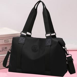 TEMU 여행 가방, 러기지 가방 - 남녀공용 사각 가방, 출장 및 짧은 여행용, 대용량 휴대용 여행 및 헬스 가방, 트롤리 케이스와 호환되는 숄더백, 러기지 가방 [지퍼 방향 랜덤]