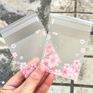TEMU 투명하고 반짝이는 벚꽃 선물 가방 100개입 - 핑크색, 자체 밀봉, 재사용 가능한 포장, 결혼식, 파티, 생일 티 파티에 적합 - 크기: 2.76X3.94인치