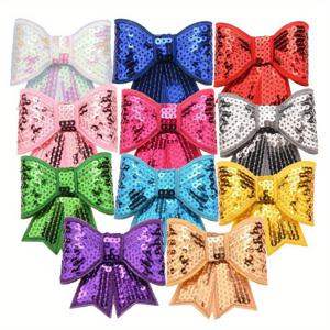 TEMU 12개 세트 반짝이 리본 카와이 헤어 액세서리, 머리띠용 보우노트 헤어 클립 만들기 (헤드밴드 & 헤어바운드)