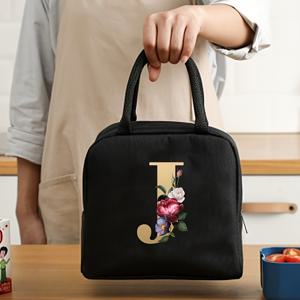 TEMU 직장 및 학교용 휴대용 보온 보냉 가방, 카티온성 레터 프린트 보온 토트백, 심플 스타일 쿨러백, 다양한 스타일의 핸드백, 다양한 색상, 다기능 아웃도어 통근 가방. 식품 직접 접촉용 아님, 비식품 접촉용