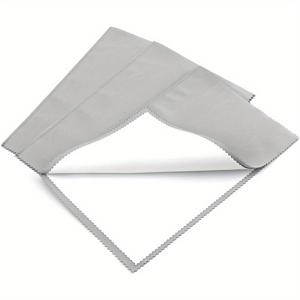 TEMU 1개 은색 광택 천, 은색 주얼리 클리너 천, 양면 주얼리 광택 천, 스테링 실버, 골드, 플래티넘 주얼리용 은색 광택, 은색 클리너로 반짝거림 유지