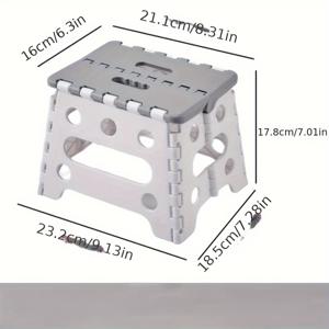 TEMU 휴대용 접이식 두꺼운 플라스틱 의자, 가정용 및 야외용 소형 스ツール, 야외 낚시용 스ツール, 접이식 스ツール