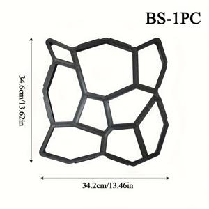 TEMU 1개 DIY 정원 길 만들기 몰드 - 돌 벽돌 도로 및 슬래브 파티오 제작용 내구성 플라스틱 콘크리트 몰드, 야외 공간용 사용하기 쉬운 수동 포장 도구