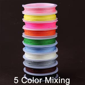 TEMU 5/10 롤 나일론 꼬임 코드 세트 - DIY 주얼리용 비탄성 중국 매듭 실, 팔찌, 목걸이, 발찌용 비즈 코드 - 다양한 색상, 목걸이 코드|다용도 공예 코드|부드러운 질감, 주얼리 만들기용 커넥터