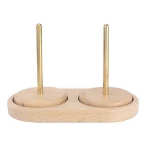 TEMU 양축 나무 실 홀더 선반 세트, 튼튼한 회전식 실 스핀들, 실 볼 스탠드 선반, 뜨개질, 자수 및 코바늘 공예 프로젝트에 적합, 실 보관