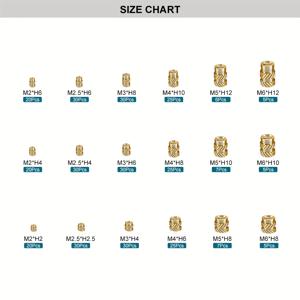 TEMU M2, M2.5, M3, M4, M5, M6 너트가 포함된 350개 나사산 인서트 세트. 플라스틱 및 3D 프린팅 부품용 황동 재질의 메트릭 나사산 핫멜트 니들링 너트 특징.