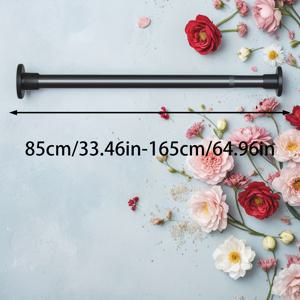 TEMU 1개, 내장형 스프링이 있는 무타공 텐션봉, 강한 하중 지지력, 샤워 커튼봉, 건조봉, 커튼봉, 로만 봉, 옷장 지지봉, 도어 커튼봉에 이상적