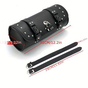 TEMU 시트 쿠션 가방 인조 가죽 재질, 프론트 포크 테일 공구 가방, 하리디 에 적합한 러기지 박스, 탈부착 가능한 숄더 스트랩이 있는 스포츠 가방, 전기 자전거용 전면 및 후면 측면 공구 가방