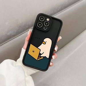 TEMU 휴대폰 케이스 - 삼성폰 모든 모델에 적합한 하이.bamboo 블랙 앤 화이트 오리 미끄럼 방지 휴대폰 케이스