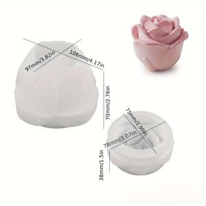 TEMU 레진 캐스팅 몰드, 원 스타일, 로즈 수납 주얼리 박스, 창의적인 공예 주얼리 수납 박스 용기 홈 , 선물 상자 선물용으로 적합. 시멘트 석고 레진 실리콘 몰드