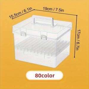 TEMU 대용량 고품질 플라스틱 펜 & 문구류 정리함 - 투명 사각형 데스크탑 보관 용기, 안전한 뚜껑 포함 (홈 오피스 및 학교 용품)