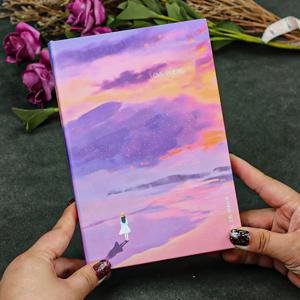 TEMU 당신을 그리워하는 A5 시리즈 하드커버 노트북, 114장의 두꺼운 컬러 페이지 - 일기장 및 여행 저널용 기발한 인테리어 디자인