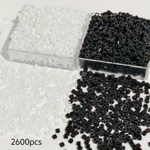 TEMU 2600개 1300개 2.5mm 균일 유리 시드 비즈 - 주얼리 제작, 팔찌, 목걸이 및 공예 프로젝트용 기계 광택 쌀 비즈 - 목걸이 부품, 반짝이는 표면 비즈, 비즈 공예 및 주얼리 용품용 균일한 모양 비즈