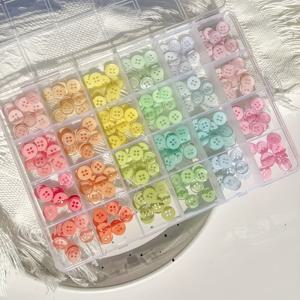 TEMU 30개 세트 마카롱 컬러 펄 비즈 네홀 좁은 가장자리 셔츠 단추, DIY 공예 장식 액세서리