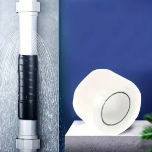 TEMU 1개 자가 용해 실리콘 테이프 - 주방 및 파이프라인 누수용 즉시 수리, 고온 저항성, 도구 필요 없음, PVC/유리/금속/석재 표면에 적합한 내구성 및 유연함, 1-4개, 누수 수리 테이프 | 매끄러운 화이트 테이프 | 유연한 실란트