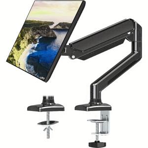 TEMU 1개 - 블랙/화이트 - 모니터 스탠드, 스윙 암은 13-32인치 모니터를 지원, 최대 무게 22 LBS. 최대 무게 22 LBS의 모니터 스탠드는 최대 32인치까지 지원합니다. 단일 암 모니터 암은 조절 가능하며 회전 및 접이식 기능을 갖추고 있습니다.