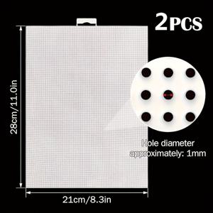 TEMU 2개/4개/6개 14Ct 투명 플라스틱 메시 캔버스 시트 자수 & 십자수용 - 27.94X20.98 Cm 격자 공예 원단, 수공예, 뜨개질, 직조, 파우치 & 가방, DIY 지갑 제작