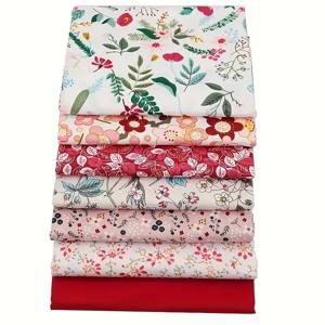 TEMU 7개 멀티 패턴 시리즈 DIY 손바느질 패치워크 원단 세트, 다양한 패턴의 präzise 재단된 재봉용 원단 포함, 멀티 컬러 꽃무늬 패치워크 재봉용품, 가정용 퀼트, 인형, 베갯잇 및 기타 장식용 원단에 적합