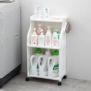 TEMU 1개 - 욕실 바닥 스탠딩 수납 선반, 바퀴 달린 이동식 화장실 바닥 수납 선반 - 화장실 다층 수납 및 정리용 선반