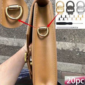 TEMU 20세트 헤비듀티 아연 합금 D형 스냅 패스너 (드라이버 & 펀치 도구 포함) - 조절 가능한 스냅 링, 골든/틴 마감 DIY 핸드백, 크로스바디 백, 지갑용 하드웨어 - 가방 제작 및 수리용 고급 스냅, 스타일리시 스냅, 패션 디자이너용