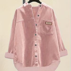 TEMU 플리츠 심플 패션 루즈 버튼셔츠