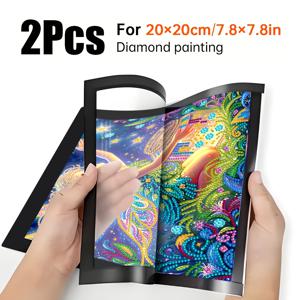 TEMU 2/4개 자석 페인팅 프레임, 자체 접착 뒷면, 아트 사진용, 홈 데코 공예 프레임, 갤러리 아트 디스플레이, 20x20cm, 30x30cm, 30x40cm 캔버스 호환