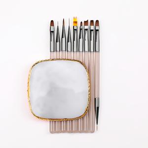 TEMU 네일 아트 도구 세트 10개, 일본 스타일 수지 팔레트, 마블 네일 아트 도구, 젤 폴리쉬 페인팅 및 블렌딩용, 엣지, 특수 색상 4가지