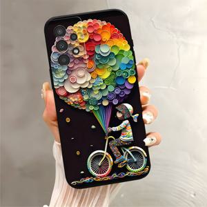 TEMU 휴대폰 케이스: 삼성 갤럭시 A31, A32, A36, A51, A52, A53, A54, A55, A56, A72, A73, S20, S21, S22, S23, S24, S25에 적합한 독특하고 내구성 있는 케이스. 사계절 선물로 완벽한 아름다운 풍경과 귀여운 동물 그림이 특징