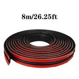 TEMU 소음 감소 차량 앞유리 씰 - 14MM, 19MM, 30MM 사이즈로 제공되는 고무 스트립은 자동차 루프 및 창문 가장자리에 적용되어 방음, 방수 및 먼지 방지 기능을 제공합니다.