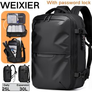 TEMU WEIXIER 하이킹 백팩, 남녀공용 더블 숄더백, 여성용 하이킹 배낭, 노트북 가방, 건습분리 수납공간이 있는 스포츠 기능성 백팩, 주말 야간 여행용 가방, 여행용 가방, 비즈니스 가방, 출퇴근용 가방, 책가방, 번호 자물쇠가 있는 독립형 노트북 수납공간, 확장형 대용량, 출장, 여행, 나들이에 적합, 친구 및 가족을 위한 선물