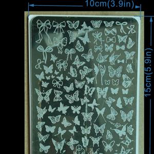 TEMU 나비 모양의 스틸 플레이트