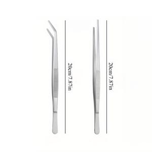 TEMU 스테인리스 스틸 핀셋 2개, 집게 클립, 분재 DIY 가드닝, 펫 케어, 파충류 사료 클립, 주얼리 제작, 수족관, 가드닝 액세서리, 정밀 도구, 실험실 핀셋용