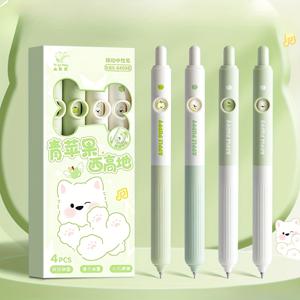 TEMU 귀여운 고양이 회전 젤펜 4개 세트 - 야옹이 & 발자국 디자인, 0.7mm 극세필 빠른 건조 검정 잉크, 부드러운 필기감, 리트랙터블 펜, 인체공학적 그립 - 학생, 학교, 사무실, 다이어리, 저널링용 - 생일/크리스마스 선물