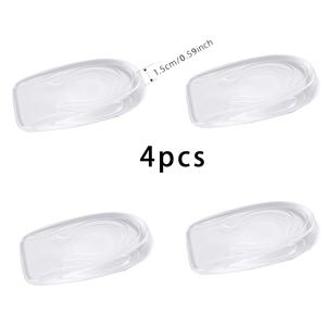 TEMU 4개 투명 실리콘 뒤꿈치 깔창, 아치 지지 신발 패드, 미끄럼 방지 및 충격 흡수 풋 패드, 부드럽고 편안한 발 아치, 탄성 있는 뒤꿈치 패드, 키높이, 모든 신발 추가에 적합, 남녀공용