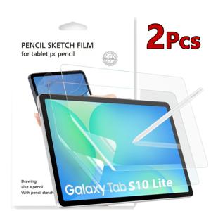 TEMU 2개 세트 매트 스크린 보호필름, 삼성 갤럭시 탭 S10 Lite/S10 FE/S10/S9 FE/S9/S8/S7 SM-X400/X406B/X520/X526B용, 매트 마감, 스크래치 방지 및 눈부심 방지, 종이 같은 필기감, 글쓰기 및 드로잉용