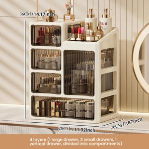 TEMU 서랍형 탁상용 정리함, 기숙사 문구류 수납함, 사무실 서류장, 화장대용 화장품 수납함