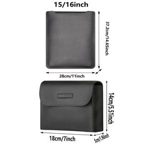 TEMU 노트북 가방 + 충전기 파우치 세트 (플러피 안감) - HP/델/맥북용 고품질 비즈니스 노트북 케이스, 슬림 커뮤터 컴퓨터 가방 (사무실/집/일상용), 크리스마스 선물 아이디어