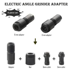 TEMU 6mm/3mm M10 나사산의 강력한 직각 그라인더 어댑터 4개 세트: 100가지 종류의 앵글 그라인더와 호환 가능, 견고한 금속 구조로 전기 불필요, 연마, 광택 및 집 개조 프로젝트에 적합