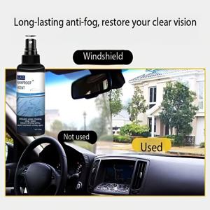 TEMU 1개 차량용 김서림 방지 앞유리 비밀이방 스프레이, 나노 효과, 선명한 시야, 내수성, 부드러운 발림성, 줄무늬 없음, PP 재질, 블랙, 남녀공용 성인용, 배터리 없음, 모든 거울 및 안경용