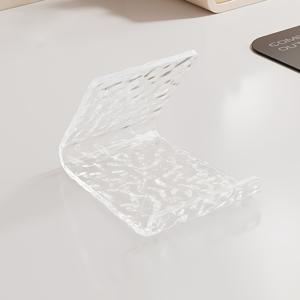 TEMU 크리에이티브 글레이셔 패턴 폰 홀더, 고품질 아크릴 태블릿 스탠드, 홈용, TV 시청 및 비디오 감상, 침대 옆 테이블 및 책상용 폰 마운트