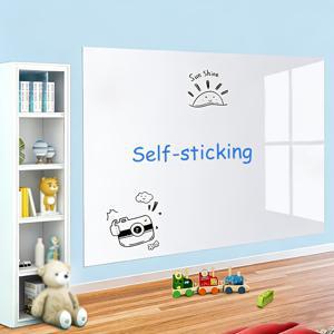 TEMU 1롤 탈부착 가능한 화이트보드 벽 스티커, 두꺼운 PP 소재, 쓰기 가능한 접착식 뒷면, 자체 접착식 낙서 보드, 가정용, 교육용, 광고용, 글쓰기 보드, 훈련용, 이중층 두꺼운 소프트 칠판, 사무실 장식 스티커
