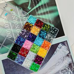 TEMU 5mm 컬러풀한 시퀀 컵 세트 - 크래프트, 자수, 보석 만들기 및 휴일 장식에 이상적 | 다양한 DIY 키트로 자수 및 보석, 자수 용품, 컵 세트, 플라스틱 시퀀, 자수 액세서리