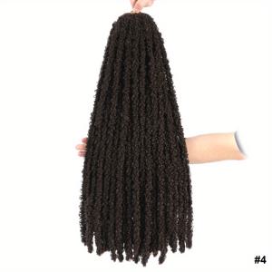 TEMU 10 가닥 나비 잠금 고리 뜨개질 헤어 익스텐션 24 인치 잠금 고리 뜨개질 머리카락 사전 루프 부드러운 잠금 고리 옴브레 합성 곱슬 땋은 가닥 아프로 합성 헤어 익스텐션 여성용 할로윈 크리스마스