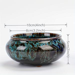 TEMU 다육이 화분 4인치 다육이 화분, 세라믹 다육이 선인장 식물 화분 -식물 미포함(색상 랜덤) 원예 선물, 집 장식