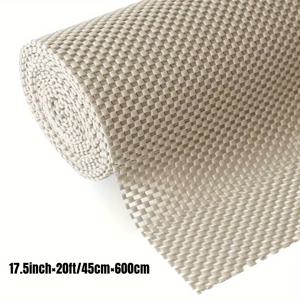 TEMU 1 롤 두꺼운 서랍 선반 및 캐비닛 라이너, 두꺼운 강한 그립, 비접착성 라이너는 부엌 캐비닛과 찬장, 욕실 서랍을 보호하며 쉽게 설치할 수 있으며 통기성 매트입니다