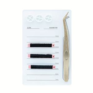 TEMU 아이러쉬 연장 핀셋용 자석 흡착 플레이트, 헤어 픽킹 보드, 아크릴 속눈썹 스케일 보드, 헤어 픽킹용 뷰티 도구